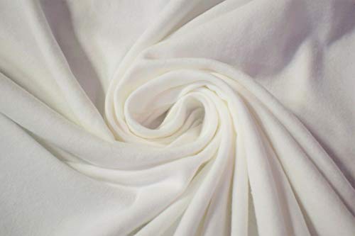 Bright White Interlining Flannel Fabric Cotton Single Nap 54"W Blanket Drapery