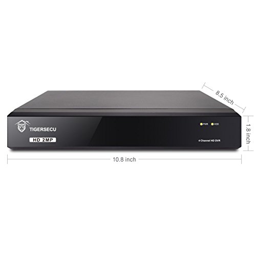 TIGERSECU Super HD 1080P 4-Channel Hybrid 5-in-1 DVR Security Recorder with 1TB Hard Drive, for Up to 5MP(12.5fps) TVI/AHD/CVI/Analog and IP Cameras (Cameras Not Included) - Thumbnail 6