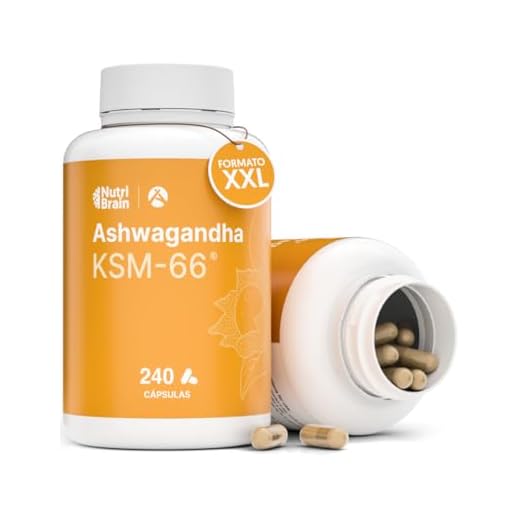 Ashwagandha KSM-66® | 9000mg de Planta | 240 Cápsulas | 15:1 Extracto Concentrado Puro | Menos Estrés, Ansiedad, Más Energía y Sueño Reparador | Regula el Cortisol | 5% Withanólidos, 600mg de Extracto