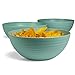 Hausfelder Obstschalen Servierschalen Salatschüssel Set | 3-teiliges Schüsselset | Chips Schale aus Kunststoff | bruchsicher und BPA-frei (3 x 3,35 L, MintGreen)