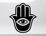 Minglewood Trading White - 2-Pack Hamsa Hand Vinyl Decals V2 - Fatima God Evil Eye - Die Cut Stickers - Each 2.5w x 2.5h inches
