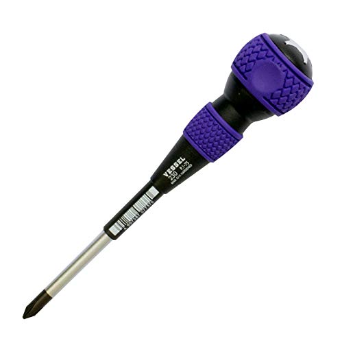 VESSEL Ball Grip Tang-Thru Screwdriver +1x75 (3) No.230 230P175