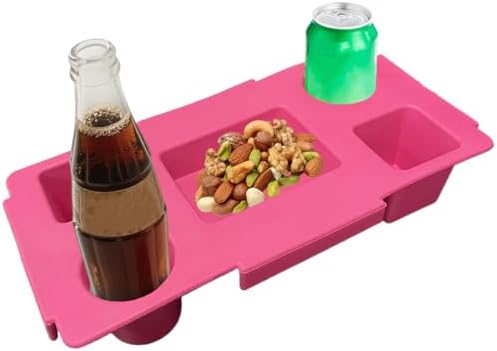 バッグ用カップホルダー, ドリンク整理トレイ, アウトドア 仕切り付き カップオーガナイザー 飲み物 スマホ 軽食 収納 旅行 ピク