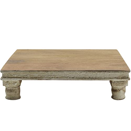 Fitz-and-Floyd-Austin-Craft-Raised-Mango-Wood-Serving-Board-12-Inch-White Fitz and Floyd Austin Craft Raised Mango Wood Serving Board 12 Inch White
