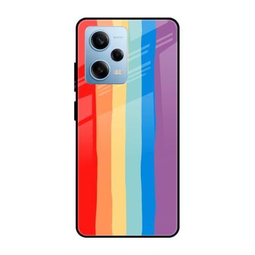 Image of SmashItUp Rainbow |Spectrum| Multi Colour | Pattern | Red Designer Printed TPU Metal Case Mobile Back Cover for Redmi Note 12 Pro 5G