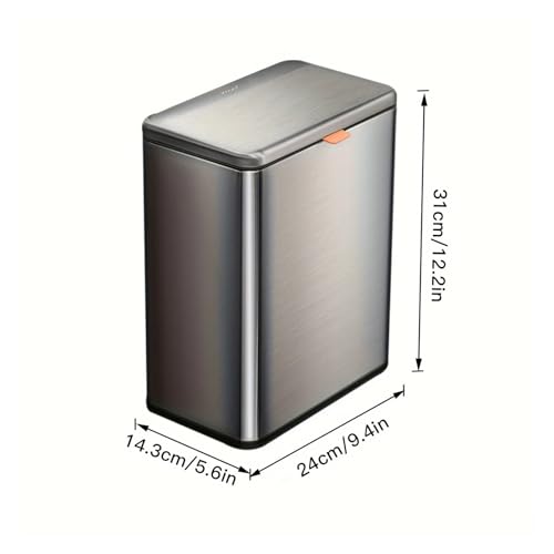 Caneca de basura de cocina para pared, acero inoxidable miniatura 7