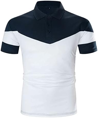 Kangma 2022 Mens Slim Polo Shirts Short Sleeve,Spring Summer Fashion Button-Up Lapel Workout Outdoor T Shirt Polo Golf Tops, White