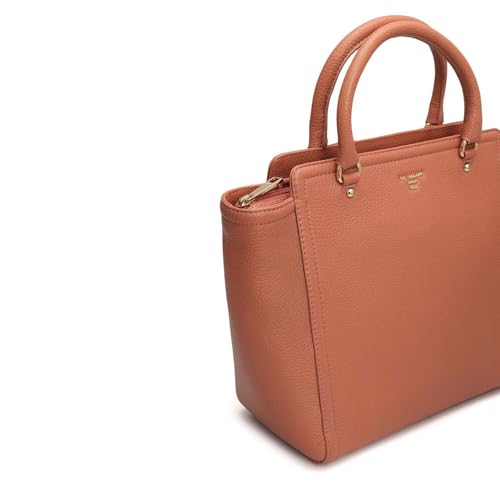 Image of Da Milano Leather Satchel Bag for Women - Brown (LB-00687OL)