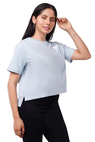 Image of ASTRAPE & BRONTE Oversized Printed Ladies T-Shirt - Virgin Cotton, Puff Print, Casual Wear - Comfortable, Trendy Graphic T Shirt