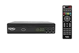 Xoro HRT 7624NP Odbiornik DVBT / T2 HEVC Full HD (HDTV, HDMI, SCART, odtwarzacz multimedialny, USB 2.0, LAN, 2 w 1 RC), czarny