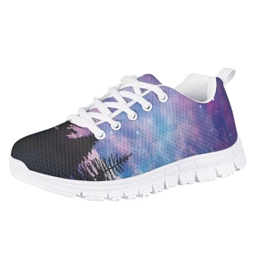 Pinupub Unisex-Child Running Shoes Non Slip Lace Up Sneakers Cute Print Casual Tennis Athletic Shoes