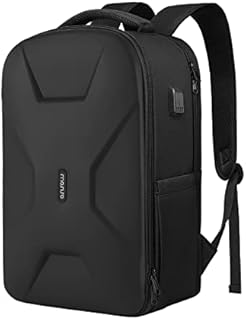 MOSISO 15.6-16 inch 35L Laptop Backpack with USB Charging Port for Women Men, Waterproof Hardshell Travel Business Computer Bag College School Bookbag, Anti-Theft Daypack with Luggage Strap, Black