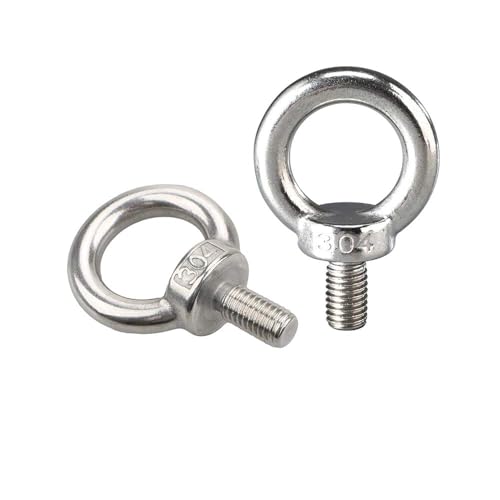 HVDHYY M8*13 Anneau de Levage Boulon à Oeil Vis à Filetage Mâle en 304 Acier Inoxydable Convient Pour la Fixation et la Suspension Relier 5pcs