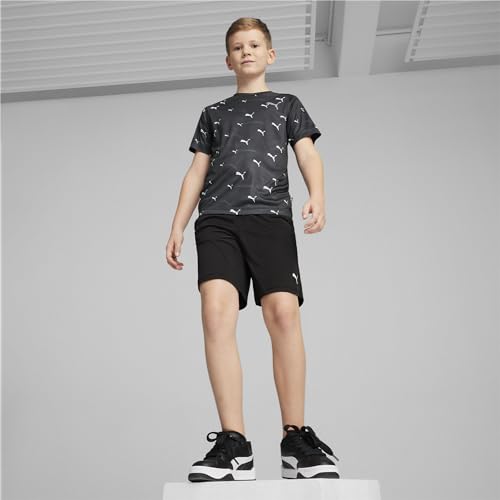 PUMA Kids Boys 2 Piece Active Sports Tee & Shorts Set Casual Tops Casual - Black3