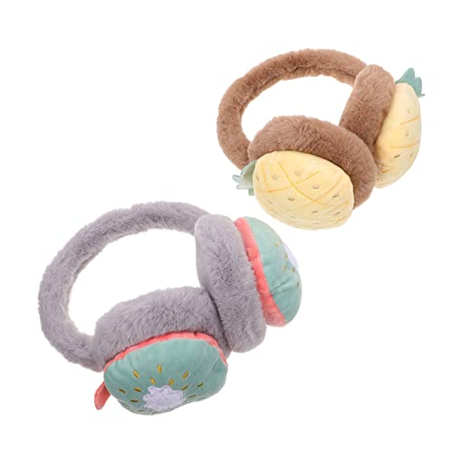 2pcs Comfortable Plush Ear Muffs for Winter Warmth Adorable Outdoor Ear Warmers for Boy Girl Adults for Ice Skating Sledding Skiing Activities