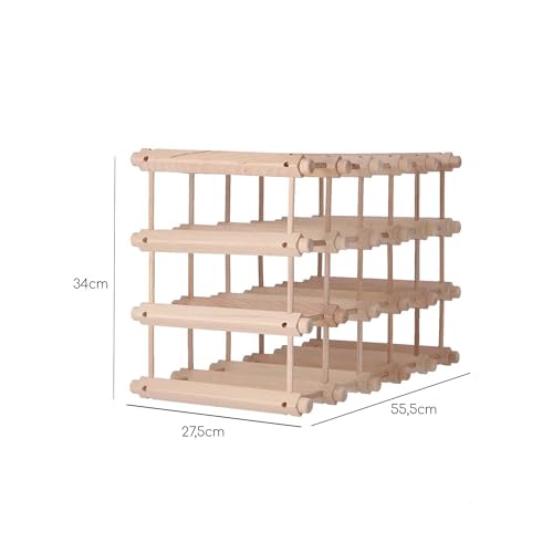 Soporte para Botellas de Madera Multicolor 55.5X27.5X34 cm miniatura 3