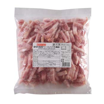 Amazon.co.jp: お店のための 厚切り短冊ベーコン（バラ凍結） 500g