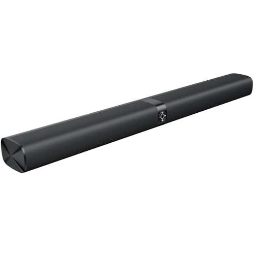 Sound Bar for Smart TV, Soundbar with Bluetooth/ARC/Opt/AUX Connect, Auto Volume Boost, 3 Equalizer Modes, 2 in 1 Detachable Soundbar for TV/PC/Gaming/Projectors
