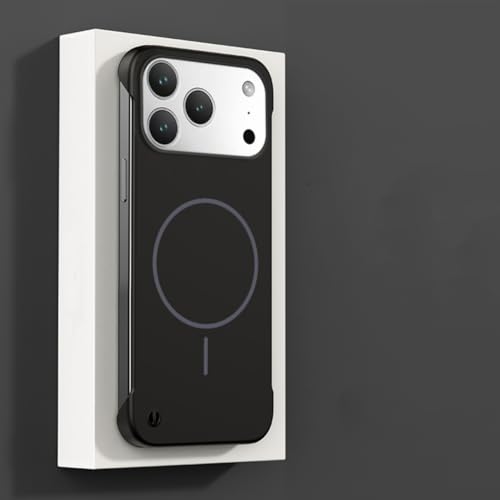 Coque iPhone 17 Pro magnétique mate rigide noire pour éviter les rayures