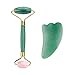 Naturalny Jade Roller Gua SHA Zestaw Uroda Masażer do twarzy Dwuosobowy Głowy Masaż Wałek Masaż Podnośnik (Kolor: Rozmiar: Jeden rozmiar) kangdongxu (Color : B, Size : One size)