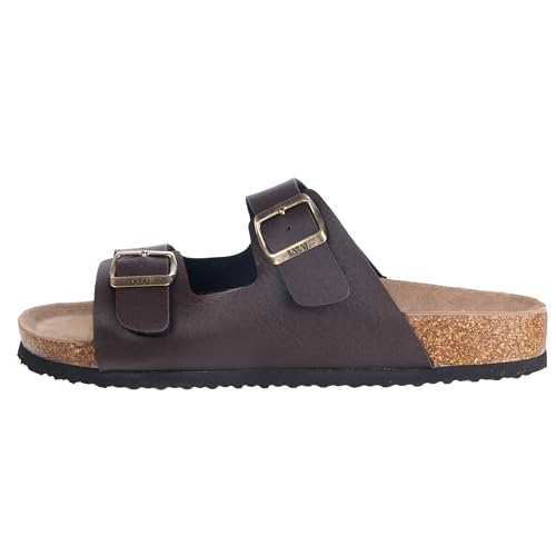 WTW Men's Slides Sandals Cork Footbed Shoes Adjustable Strap Summer Beach Comfort Sandals for Men3