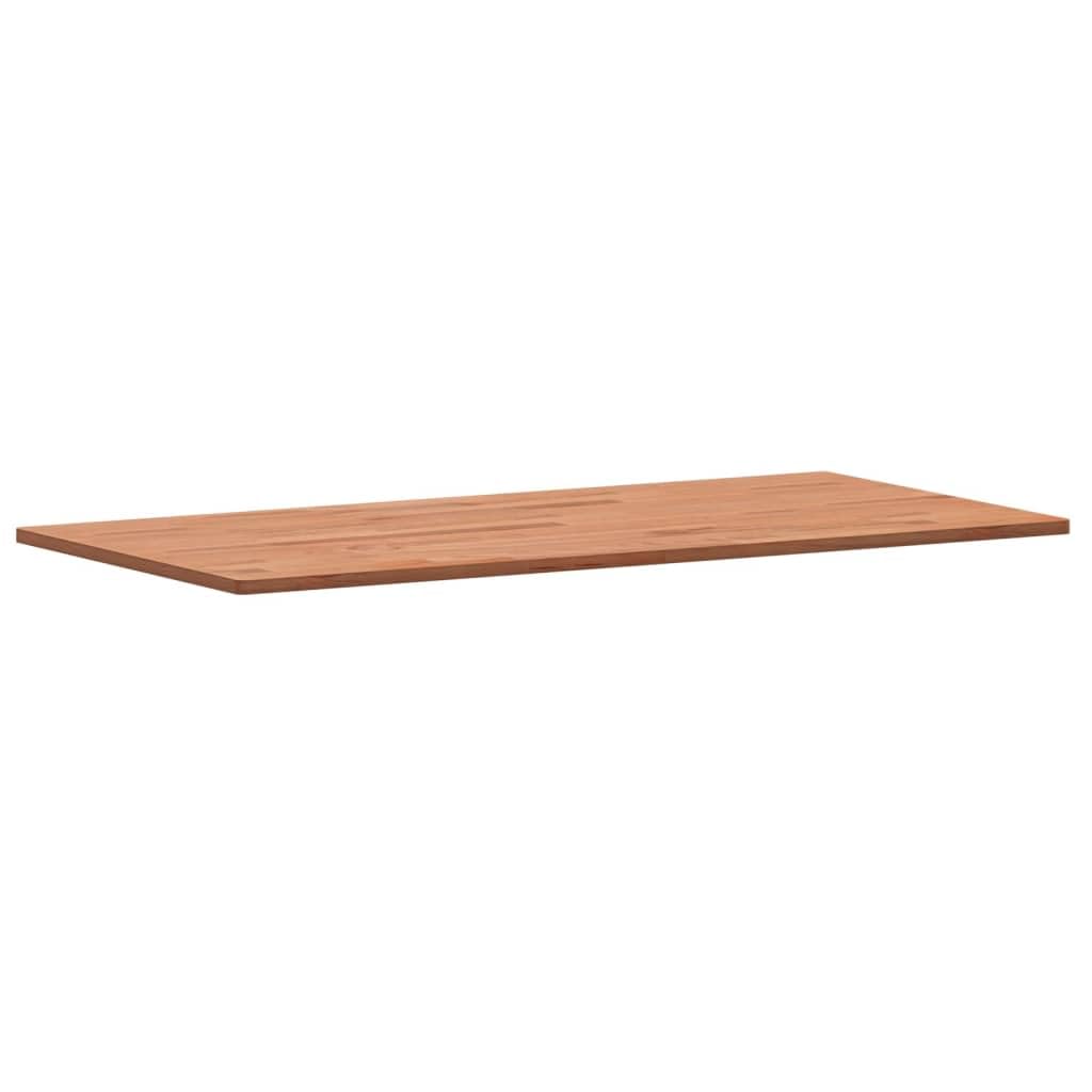 Piano per Scrivania Rettangolare in Legno Massello di Faggio Naturale, Robusto Piano di Ricambio per Scrivania, Banco da Lavoro e Tavolo da Pranzo, Superficie di Lavoro (80 x 40 x 1,5 cm)