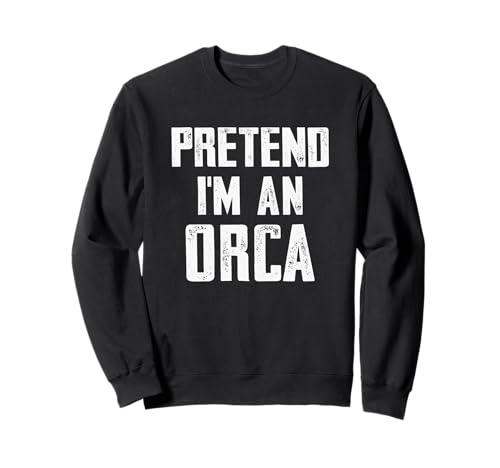 Disfraz de Orca de Fingir que soy una Orca Divertida Orca de Halloween Sudadera