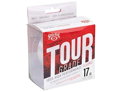 Strike King Tour Grade Fluorocarbon Fishing Line, 200-Yards, 17-Pound, Clear