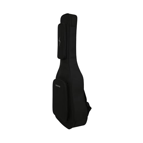 Image of Heavy Duty Acoustic Guitar Bag with Dual Pockets - 12mm Padded Waterproof Gig Bag Cover Fits 38 inch, 39 inch, 40 inch, 41 inch, and 41.5-Inch Guitars (Yamaha Fender Ibanez & More)
