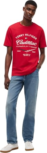 Tommy Hilfiger Unisex T-Shirt Kurzarm TH X Cadillac F1 Varsity Graphic aus Baumwolle, Rot (Red), S – Ansicht 7