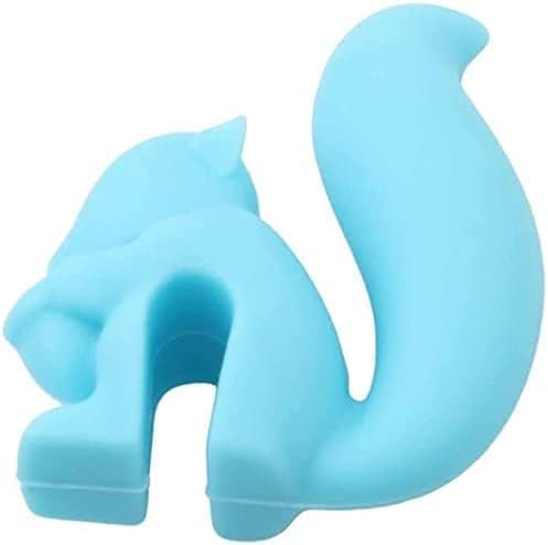 10 pcs Cute Squirrel Shape Silicone Tea Bag Holder Cup,Tea Bag Holder for Cup Hanging Tool Mug Candy Colors Gift Set Squirrel Drink Markers image 5