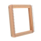 FIXOSHEE Holz strickbrett Quadratisch Robustes DIY Webbrett aus Holz für Mützen Schals und Tücher Vielseitiges Handarbeitswerkzeug zum Häkeln und Weben für Kreative Strickprojekte