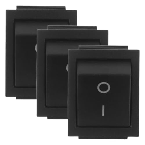Gatuida Interruptor para Máquina Comercial de Palomitas de Maíz, 3 Piezas, Plástico Resistente, Botón de Encendido/apagado, Accesorios para Electrodomésticos Pequeños, 3,5 X 3,2 X 2,5