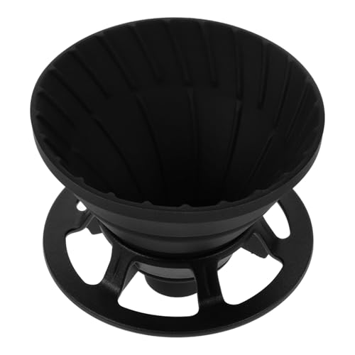 Baluue Cafetera Plegable de Silicona Negra, Filtro de Café Portátil Reutilizable para Camping y Oficina, Taza Coladora Práctica y Liviana para Preparar Café en Casa Aire Libre