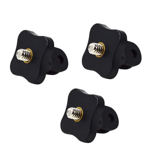 Image of Action Pro Plastic Tripod Adapter with Standard 1 /4 Inch Thread, Compatible with GoPro 13 /12 /11 /10 /9 /8 /7 /6 /5 /4 /3+ /3, Xiaomi Yi, SJCAM & Other Action Cameras (Pack of 3)