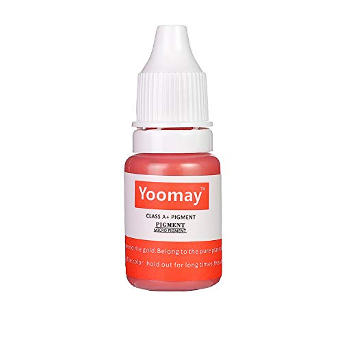 Yoomay Permanent Makeup Ink Bright red 10ML Cosmetic Micro Lip Pigment for Tattoo Machine Color Microblading Supplies