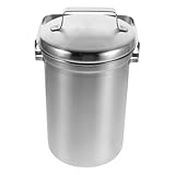 Ciieeo 3 Liter Edelstahl Komposteimer mit Deckel für Küchenabfälle Geruchsdichter Biomüllbehälter für Arbeitsplatte Kompakter Kompostbehälter für Küchenmüll