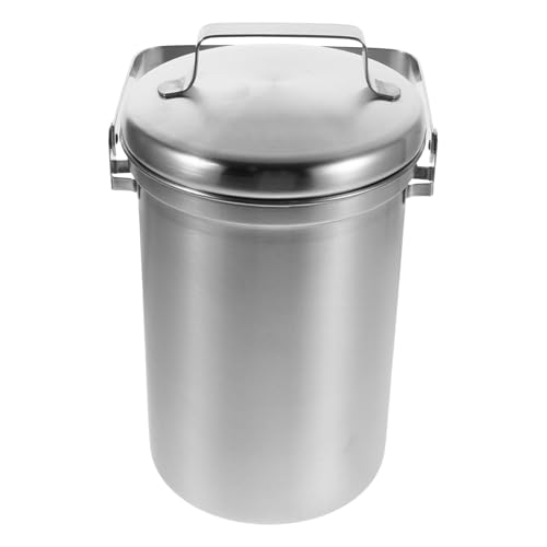 Toyvian Compostera de Encimera de 3L de Acero Inoxidable con Tapa Cubo de Compost para Cocina Contenedor para Restos de Comida Reciclaje Doméstico y Ahorro de Espacio