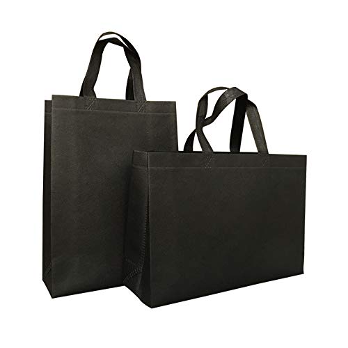 Muka Lot de 2 sacs fourre-tout réutilisables non tissés pour épicerie, fourre-tout cadeau pour anniversaire d'enfant, 3 tailles 7 couleurs Cover