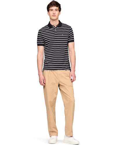 Image of Tommy Hilfiger Mens Short Sleeve Casual Polo Shirts in Regular Fit with Liquid Cotton