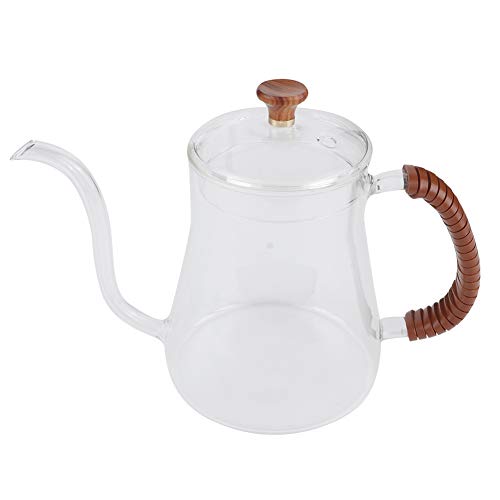 Topyond Gooseneck Kettle for Drip Coffee, 20OZ Pour Over Coffee Kettle, Glass Stovetop Coffee Pot with Anti-Hot Handle, Tea Kettle Gooseneck for Home, Kitchen, and Office Use