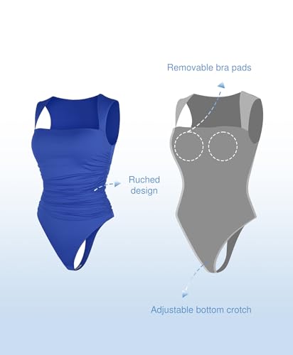 Popilush Shapewear Bodysuits for Women Sleeveless Tank Tops Square Neck Tummy Control Corset Bodysuit Going Out Top4