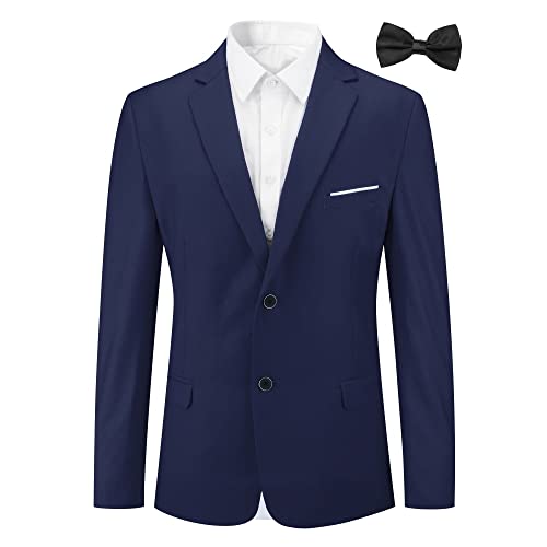 Allthemen Blazer Homme Veste de Costume avec Cravate Slim Fit Deux Bouton d'affaire Blazer Veston Homme Elégant Formel pour Mariage Business Dîner Bleu...