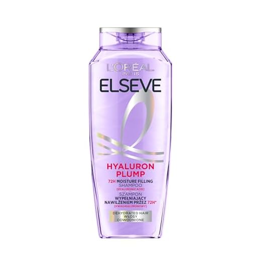 L'Oréal Paris Champú hidratante Elvital para cabello brillante y saludable, con ácido hialurónico para un impulso hidratante, Hydra Hyaluronic, 400 ml