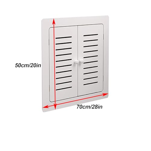 Cache-radiateur mural en tôle perforée 70x50 cm avec double porte