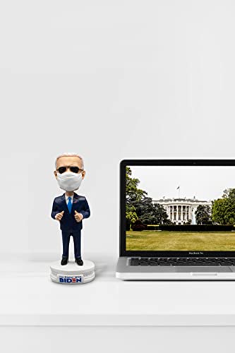 Political Satire Biden Bobblehead - Joe Biden Merchandise 2020 With Face Cover & Aviators - Funny Custom Bobblehead Joe Biden Gifts For Liberals, Democrats - Handmade Biden Decorations - 7.5" Tall #TOP2