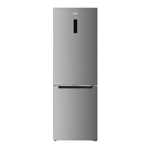 SVAN Frigorífico Combi Inox 2 Puertas. SC185604ENFDX, Capacidad 400 Litros, No Frost, Multi Air Flow, Bajo Nivel Sonoro, Puerta Reversible, Apertura Tradicional, Clasificación Energética E