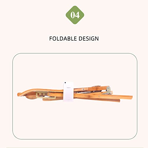 Rrgj Zero Gravity Lounge Chair, Outdoor Garden Furniture Chair Wooden Recliner Chair Bamboo Chaise Foldable Rocking Chairs Max Load 200Kg Lounge Chair #TOP6