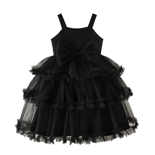 Toddler Girls Tulle Sleeveless Dress Tutu Princess Birthday Party Wedding Outfits Summer Girls Dress 2-8 Years