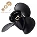 MARKGOO 0763486 Propeller for OMC Johnson Evinrude Outboard 20 25 30 35 HP Boat Motor Engine Parts 3 Blade Aluminum Prop 10X15 Pitch RH 14 Spline Tooth with Hardware Nut Kit 763486